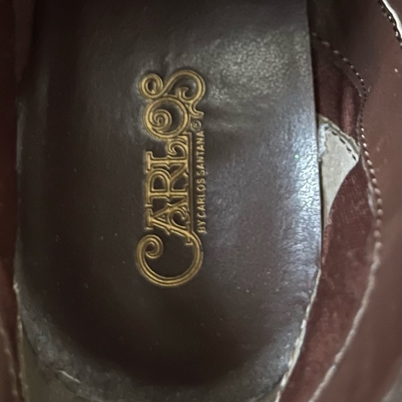 Carlos by Carlos Santana Size 8 1/2 Brown Fabric Double Zippered Ankle Booties - Picture 14 of 14
